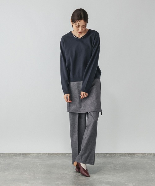 GLOBAL WORK(グローバルワーク)の「カシミヤタッチVネックプルオーバー/ 758522PO(ニット/セーター・レディース・マスタード/ライトグレー/ライトピンク/ホワイト/ネイビー・SMALL/LARGE/MEDIUM/X-SMALL/X-LARGE)」の10枚目の写真