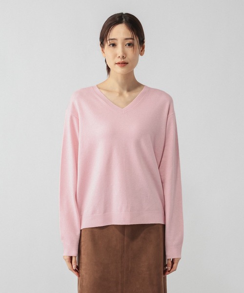 GLOBAL WORK(グローバルワーク)の「カシミヤタッチVネックプルオーバー/ 758522PO(ニット/セーター・レディース・マスタード/ライトグレー/ライトピンク/ホワイト/ネイビー・SMALL/LARGE/MEDIUM/X-SMALL/X-LARGE)」の21枚目の写真