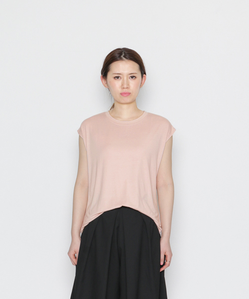 SENSE OF PLACE by URBAN RESEARCH(センスオブプレイスバイアーバンリサーチ)の「CF バックドレープTシャツ(ノースリーブ)(Tシャツ/カットソー・レディース・ピンク/ホワイト/ネイビー・FREE)」の1枚目の写真