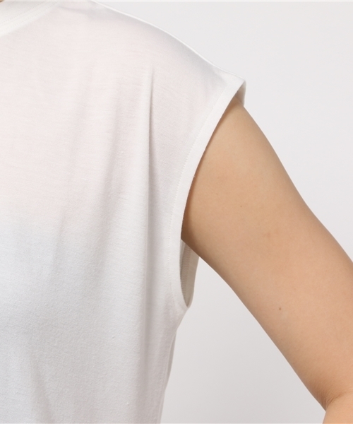 SENSE OF PLACE by URBAN RESEARCH(センスオブプレイスバイアーバンリサーチ)の「CF バックドレープTシャツ(ノースリーブ)(Tシャツ/カットソー・レディース・ピンク/ホワイト/ネイビー・FREE)」の5枚目の写真