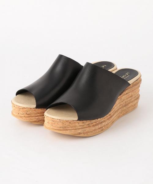 BEAUTY&YOUTH UNITED ARROWS（ビューティーアンドユースユナイテッドアローズ）の「＜LE CRABE ROUGE＞ウエッジソールスライダーサンダル◆（サンダル・レディース・ブラウン/ブラック・37/36/38）」の2枚目の写真