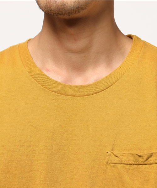 Brentwood（ブレントウッド）の「CREW NECK Vintage-Style print  pocket S/S クルーネックヴィンテージ風プリントポケットTシャツ（Tシャツ/カットソー・メンズ・イエロー・SMALL/LARGE/MEDIUM/X-SMALL）」の8枚目の写真
