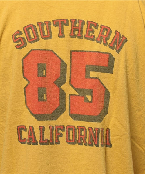 Brentwood（ブレントウッド）の「CREW NECK Vintage-Style print  pocket S/S クルーネックヴィンテージ風プリントポケットTシャツ（Tシャツ/カットソー・メンズ・イエロー・SMALL/LARGE/MEDIUM/X-SMALL）」の4枚目の写真