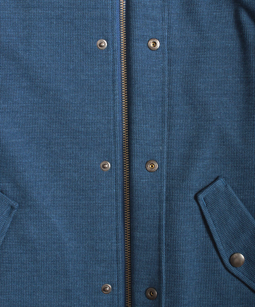 ESSENTIAL GARMENT MEN'S BIGI（エッセンシャルガーメントメンズビギ）の「ショート丈ボリュームネックパーカー/サーフニットダブルフェイス（モッズコート・メンズ・グレー/ブルー・S/SS/L/M）」の16枚目の写真