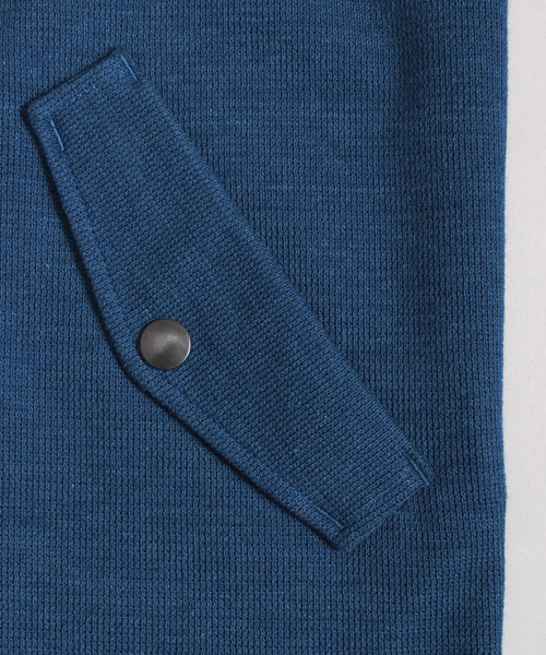 ESSENTIAL GARMENT MEN'S BIGI（エッセンシャルガーメントメンズビギ）の「ショート丈ボリュームネックパーカー/サーフニットダブルフェイス（モッズコート・メンズ・グレー/ブルー・S/SS/L/M）」の18枚目の写真