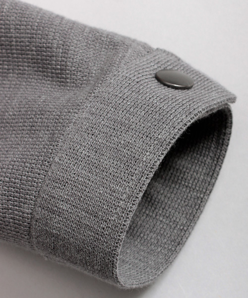 ESSENTIAL GARMENT MEN'S BIGI（エッセンシャルガーメントメンズビギ）の「ショート丈ボリュームネックパーカー/サーフニットダブルフェイス（モッズコート・メンズ・グレー/ブルー・S/SS/L/M）」の13枚目の写真