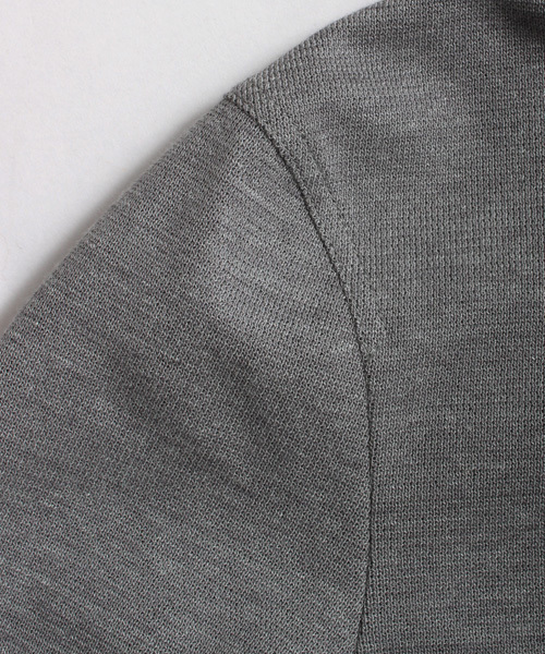 ESSENTIAL GARMENT MEN'S BIGI（エッセンシャルガーメントメンズビギ）の「ショート丈ボリュームネックパーカー/サーフニットダブルフェイス（モッズコート・メンズ・グレー/ブルー・S/SS/L/M）」の6枚目の写真