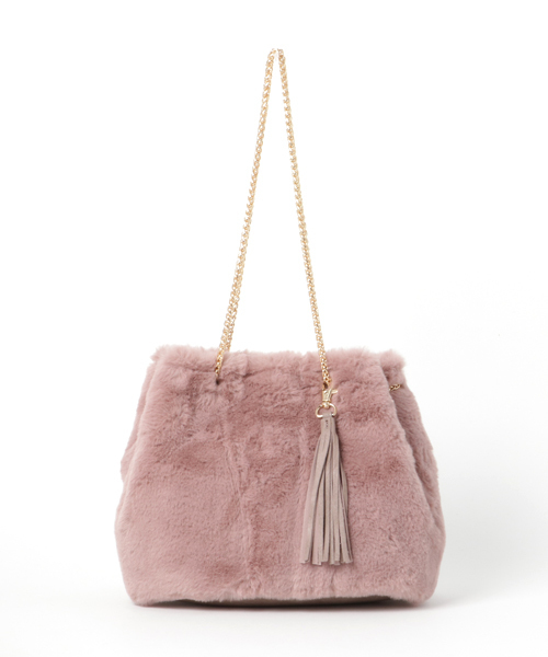 INTERPLANET WINGS（インタープラネットウィング）の「ファータッセルキンチャクバッグ（ショルダーバッグ・レディース・ブラック/ピンクベージュ/ブラウン・フリー）」の15枚目の写真