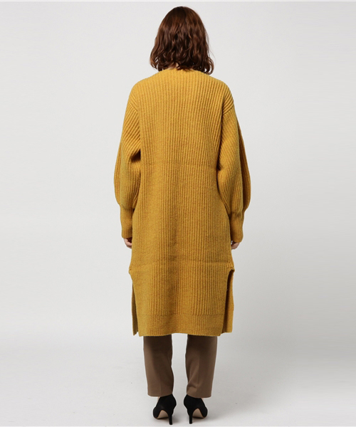 SLY（スライ）の「LAMSWOOL BALLOON RIB LG GOWN（その他アウター・レディース・トップグレー/イエロー系その他/ネイビー・FREE）」の6枚目の写真