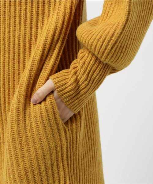 SLY（スライ）の「LAMSWOOL BALLOON RIB LG GOWN（その他アウター・レディース・トップグレー/イエロー系その他/ネイビー・FREE）」の9枚目の写真