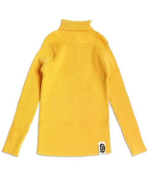 apres les cours(アプレレクール)の「デイリーリブニットタートル(ニット/セーター・キッズ・ネイビー/マスタード/ピンク/アイボリー・80/140/110/130/90/100/120)」の3枚目の写真