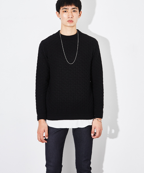STUDIOUS(ステュディオス)の「リンクスジャガードニット(ニット/セーター・メンズ・ブラック/ワイン・1/2/3)」の17枚目の写真