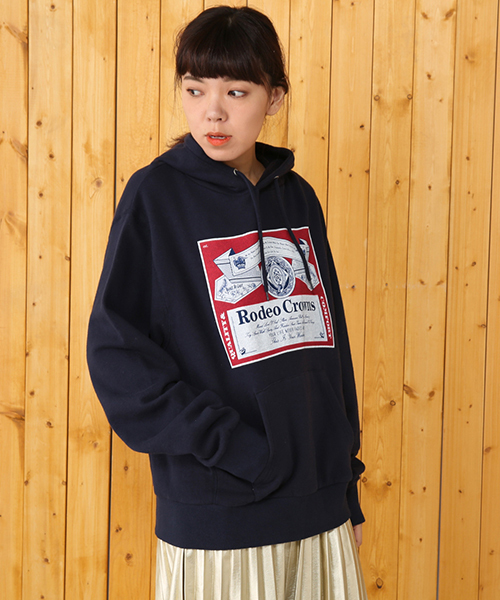RODEO CROWNS WIDE BOWL（ロデオクラウンズワイドボウル）の「オリジナルラベル ビッグ パーカー（パーカー・レディース・トップグレー/ネイビー/ブラック/レッド・FREE）」の3枚目の写真