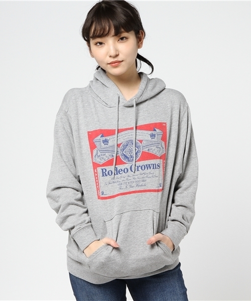 RODEO CROWNS WIDE BOWL（ロデオクラウンズワイドボウル）の「オリジナルラベル ビッグ パーカー（パーカー・レディース・トップグレー/ネイビー/ブラック/レッド・FREE）」の17枚目の写真