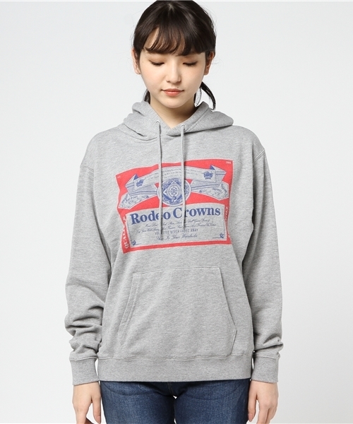 RODEO CROWNS WIDE BOWL（ロデオクラウンズワイドボウル）の「オリジナルラベル ビッグ パーカー（パーカー・レディース・トップグレー/ネイビー/ブラック/レッド・FREE）」の5枚目の写真