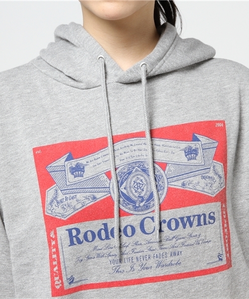 RODEO CROWNS WIDE BOWL（ロデオクラウンズワイドボウル）の「オリジナルラベル ビッグ パーカー（パーカー・レディース・トップグレー/ネイビー/ブラック/レッド・FREE）」の8枚目の写真