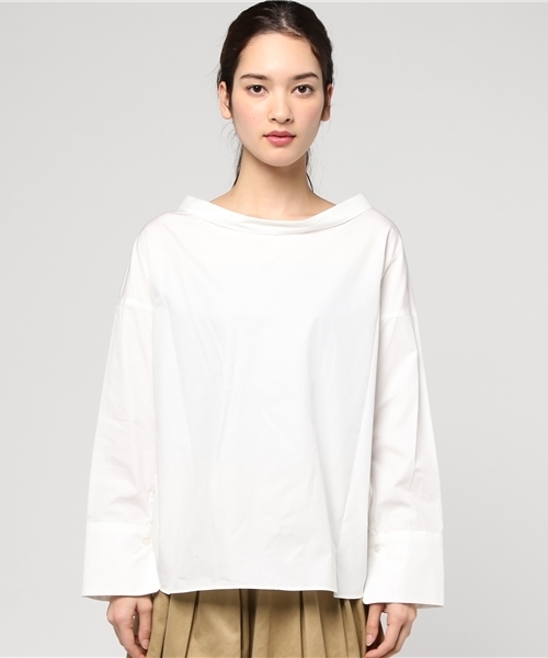 SHIPS（シップス）の「バックボタンビッグシャツ（シャツ/ブラウス・レディース・ベージュ/ライトホワイト/ピンク・ONE SIZE）」の4枚目の写真