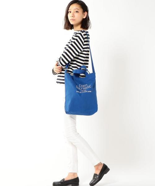 coen（コーエン）の「DAILY 2WAYトートバッグ（ショルダーバッグ・レディース・ネイビー/ナチュラル/イエロー/ライトグレー/ライトピンク/ケリー/グレー/モカ/レッド/その他1・FREE）」の18枚目の写真