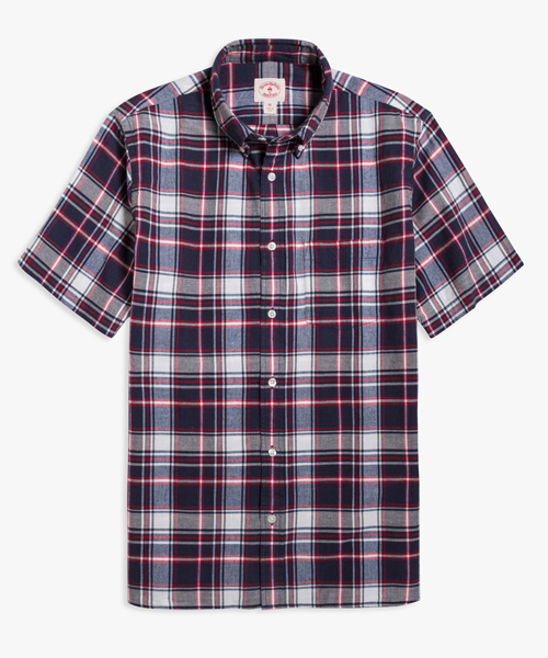 BROOKS BROTHERS（ブルックスブラザーズ）の「★再値下げ★Red Fleece　コットン　マドラスチェック　ショートスリーブ　カジュアルシャツ（シャツ/ブラウス・メンズ・ネイビー/ブルー/レッド・LARGE/MEDIUM/SMALL/X-SMALL）」の2枚目の写真