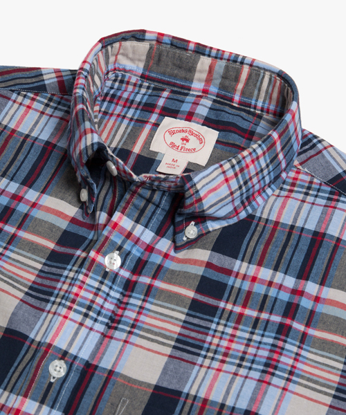 BROOKS BROTHERS（ブルックスブラザーズ）の「★再値下げ★Red Fleece　コットン　マドラスチェック　ショートスリーブ　カジュアルシャツ（シャツ/ブラウス・メンズ・ネイビー/ブルー/レッド・LARGE/MEDIUM/SMALL/X-SMALL）」の8枚目の写真
