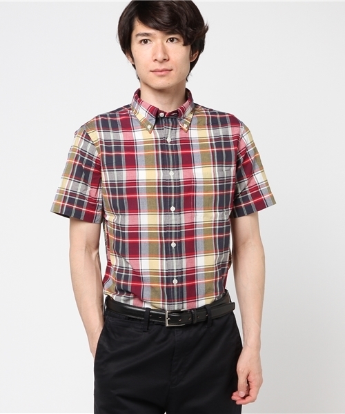 BROOKS BROTHERS（ブルックスブラザーズ）の「★再値下げ★Red Fleece　コットン　マドラスチェック　ショートスリーブ　カジュアルシャツ（シャツ/ブラウス・メンズ・ネイビー/ブルー/レッド・LARGE/MEDIUM/SMALL/X-SMALL）」の4枚目の写真