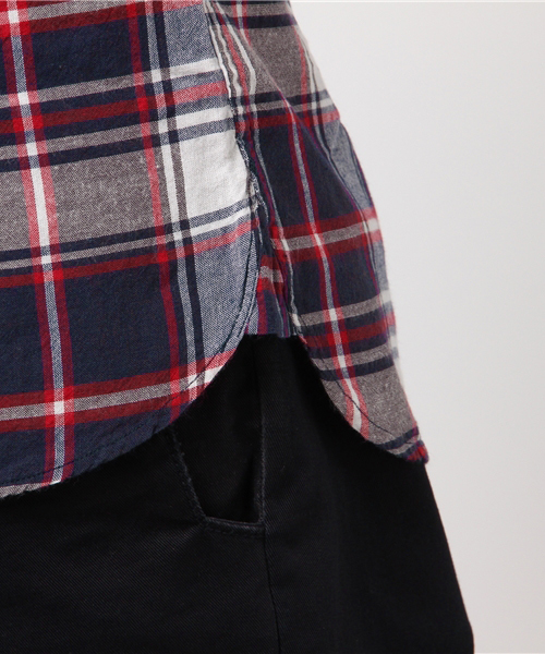 BROOKS BROTHERS（ブルックスブラザーズ）の「★再値下げ★Red Fleece　コットン　マドラスチェック　ショートスリーブ　カジュアルシャツ（シャツ/ブラウス・メンズ・ネイビー/ブルー/レッド・LARGE/MEDIUM/SMALL/X-SMALL）」の9枚目の写真