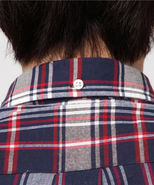 BROOKS BROTHERS（ブルックスブラザーズ）の「★再値下げ★Red Fleece　コットン　マドラスチェック　ショートスリーブ　カジュアルシャツ（シャツ/ブラウス・メンズ・ネイビー/ブルー/レッド・LARGE/MEDIUM/SMALL/X-SMALL）」の11枚目の写真