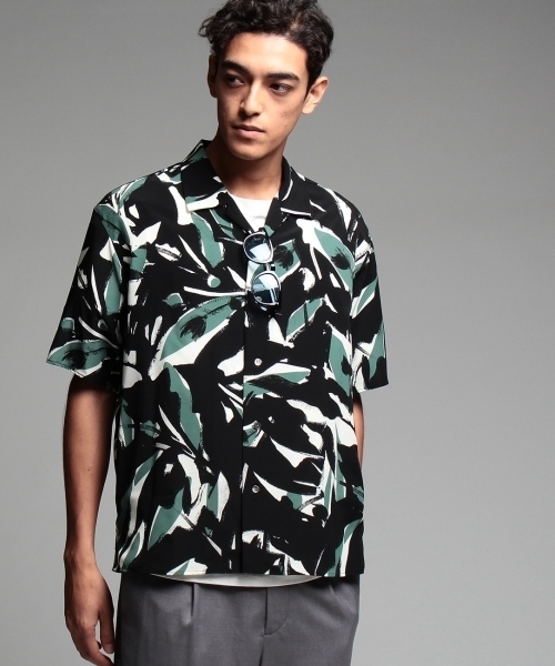 Tk Takeo Kikuchi ティーケータケオキクチ の 総柄 開襟シャツ シャツ ブラウス Wear