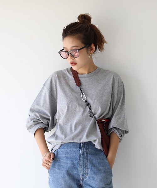 TODAYFUL（トゥデイフル）の「ルーズロングT（Tシャツ/カットソー・レディース・ホワイト/グレー/モカ・FREE）」の3枚目の写真