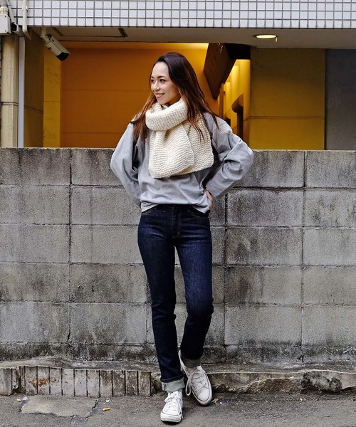 TODAYFUL（トゥデイフル）の「ルーズロングT（Tシャツ/カットソー・レディース・ホワイト/グレー/モカ・FREE）」の5枚目の写真