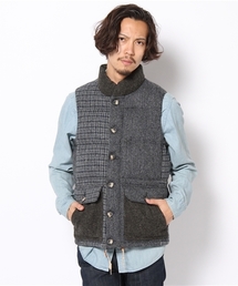 BEAUTY&YOUTH UNITED ARROWS | BY HARRIS TWEED クレイジー ダウン ベスト(ダウンベスト)