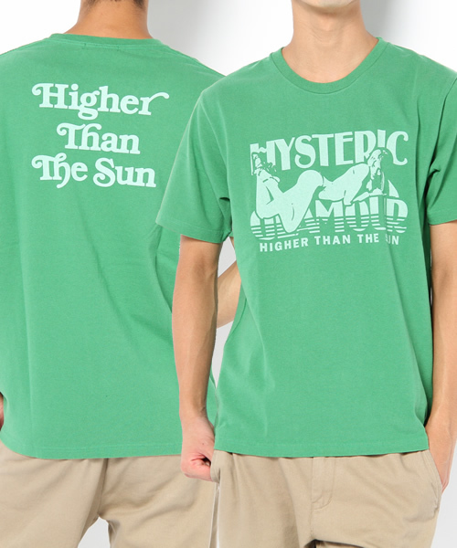 HYSTERIC GLAMOUR（ヒステリックグラマー）の「HIGHER THAN THE SUN pt T-SH（Tシャツ/カットソー・メンズ・グリーン/ブラウン/ブラック・SMALL/MEDIUM/LARGE）」の3枚目の写真