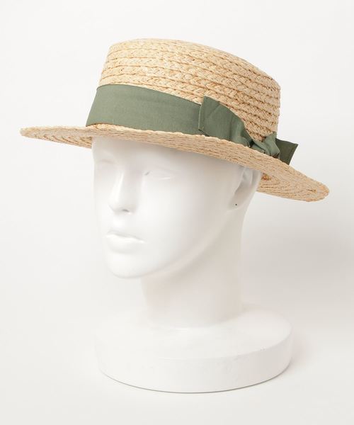 MERLOT（メルロー）の「カンカン帽056-1437（ハット・レディース・アイボリー/ブラック/キャメル/カーキ・FREE）」の4枚目の写真