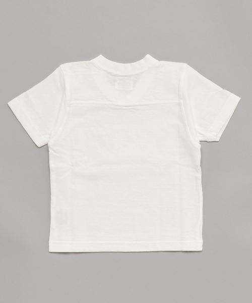 DUBBLEWORKS(ダブルワークス)の「DUBBLEWORKS/ダブルワークス USA/スラブ フットボールTee【日本製】(Tシャツ/カットソー・キッズ・オレンジ系その他/オフホワイト/ブルー/杢グレー・92cm/100cm/110cm/120cm)」の5枚目の写真