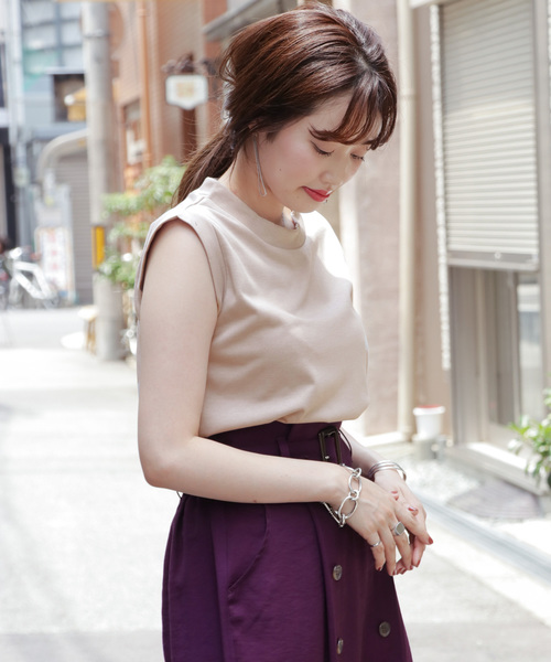 ITEMS URBANRESEARCH(アイテムズ アーバンリサーチ)の「ノースリーブTシャツ(Tシャツ/カットソー・レディース・ブラック/モカ/ラベンダー・FREE)」の3枚目の写真