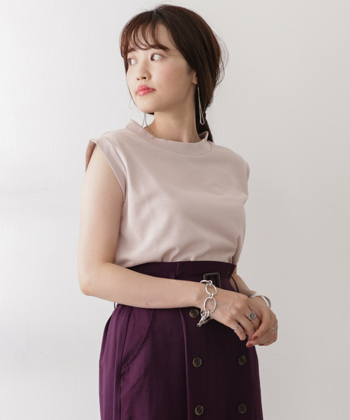 ITEMS URBANRESEARCH(アイテムズ アーバンリサーチ)の「ノースリーブTシャツ(Tシャツ/カットソー・レディース・ブラック/モカ/ラベンダー・FREE)」の7枚目の写真