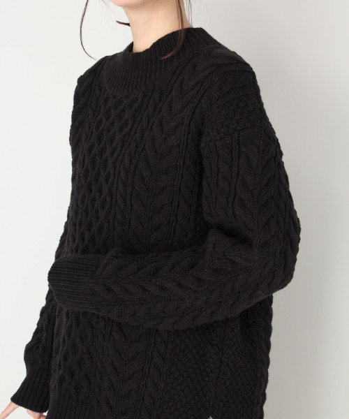 LOWRYS FARM（ローリーズファーム）の「３Ｇケーブルハイネック　805094（ニット/セーター・レディース・オフホワイト/ブラック/ベージュ/カーキ・MEDIUM/LARGE）」の10枚目の写真