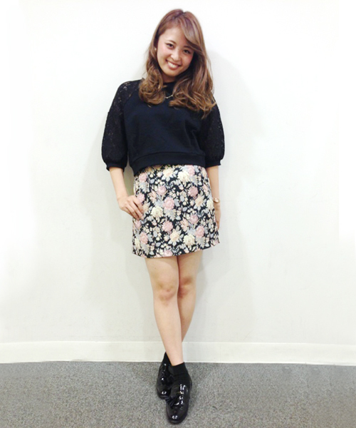 Chico（チコ）の「ゴブラン風ボックスSK（スカート・レディース・ブラック/ベージュ/ピンクベージュ・FREE）」の2枚目の写真