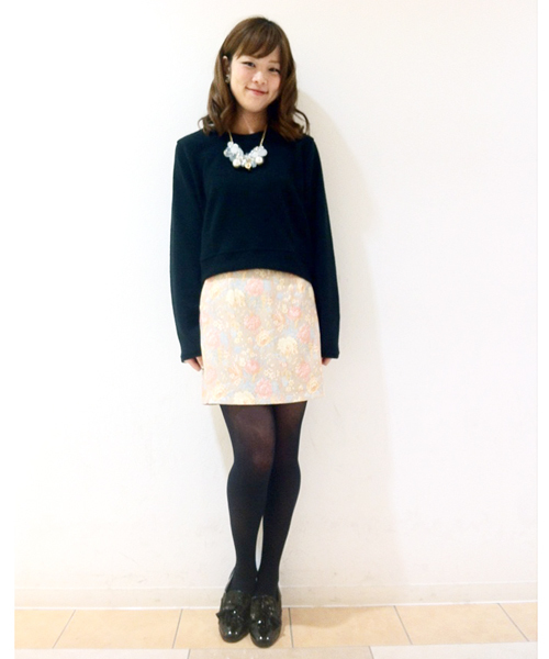 Chico（チコ）の「ゴブラン風ボックスSK（スカート・レディース・ブラック/ベージュ/ピンクベージュ・FREE）」の14枚目の写真