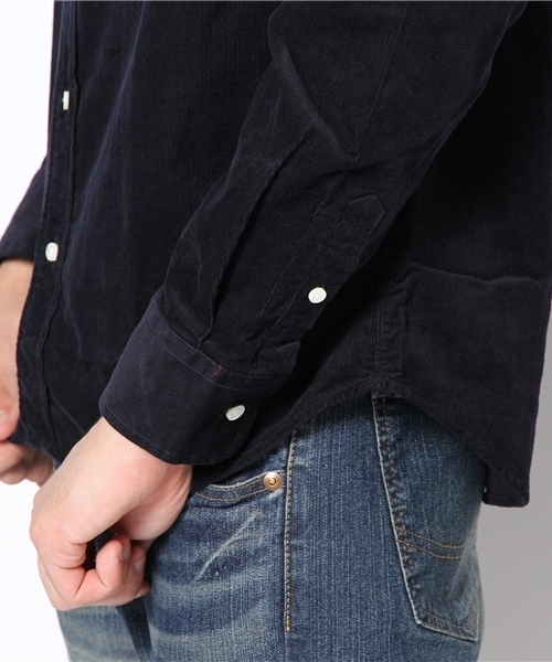 EDIFICE（エディフィス）の「◇コーデュロイボタンダウンシャツ（シャツ/ブラウス・メンズ・ホワイト/ライトグレー/ネイビー/ボルドー/マスタード・48/46/50/44）」の12枚目の写真