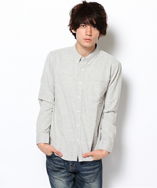 EDIFICE（エディフィス）の「◇コーデュロイボタンダウンシャツ（シャツ/ブラウス・メンズ・ホワイト/ライトグレー/ネイビー/ボルドー/マスタード・48/46/50/44）」の15枚目の写真