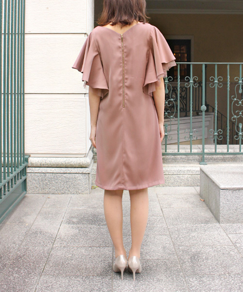 RANDA(ランダ)の「フレアスリーブワンピース(ワンピース・レディース・ブラック/ピンク/グリーン・1/0)」の6枚目の写真