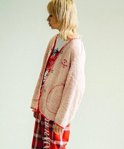 RNA(アールエヌエー)の「M1230 もふもふカーディガン(カーディガン/ボレロ・レディース・グレー/ブルー/レッド・MEDIUM)」の13枚目の写真