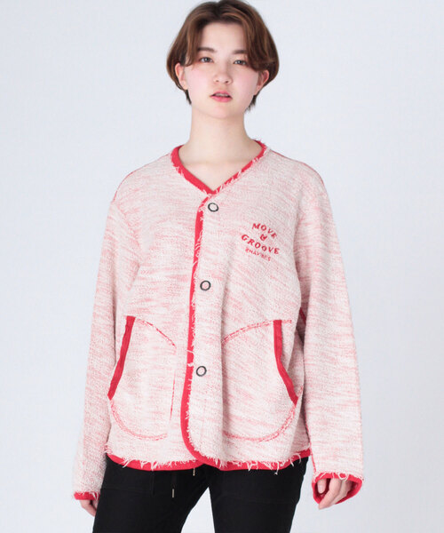 RNA(アールエヌエー)の「M1230 もふもふカーディガン(カーディガン/ボレロ・レディース・グレー/ブルー/レッド・MEDIUM)」の6枚目の写真