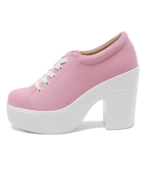 WEGO（ウィゴー）の「WEGO/厚底ヒールシューズ（スニーカー・レディース・ホワイト/ブラック/グリーン/サックスブルー/ピンク・23.5/24.5）」の9枚目の写真