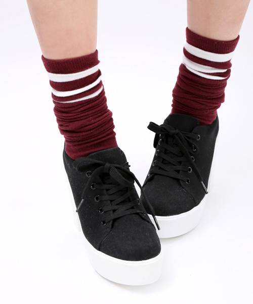 WEGO（ウィゴー）の「WEGO/厚底ヒールシューズ（スニーカー・レディース・ホワイト/ブラック/グリーン/サックスブルー/ピンク・23.5/24.5）」の7枚目の写真