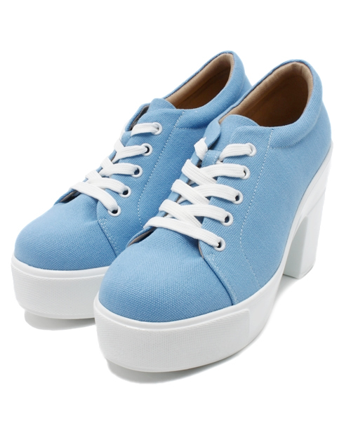 WEGO（ウィゴー）の「WEGO/厚底ヒールシューズ（スニーカー・レディース・ホワイト/ブラック/グリーン/サックスブルー/ピンク・23.5/24.5）」の16枚目の写真