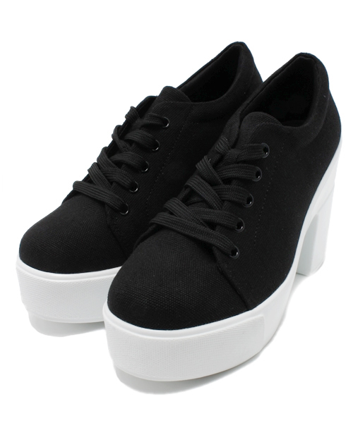 WEGO（ウィゴー）の「WEGO/厚底ヒールシューズ（スニーカー・レディース・ホワイト/ブラック/グリーン/サックスブルー/ピンク・23.5/24.5）」の6枚目の写真