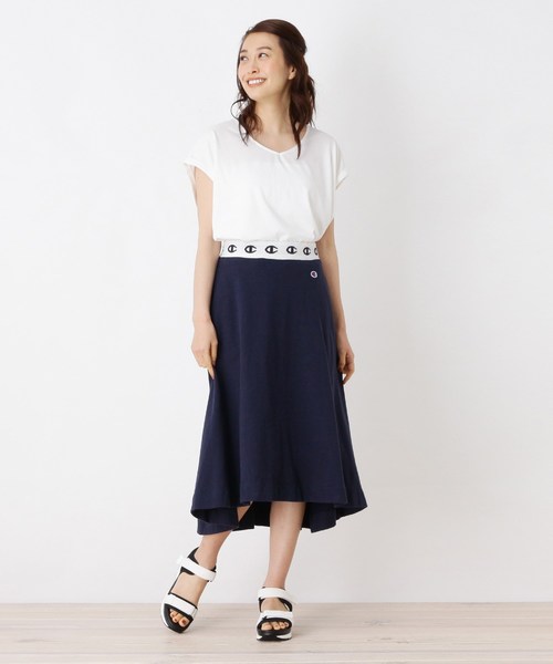 Champion(チャンピオン)の「Champion フィッシュテールミディスカート(スカート・レディース・グレー/ブラック/ネイビー・02)」の4枚目の写真
