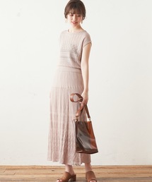 natural couture | 透かし柄ロングフレアスカート(スカート)